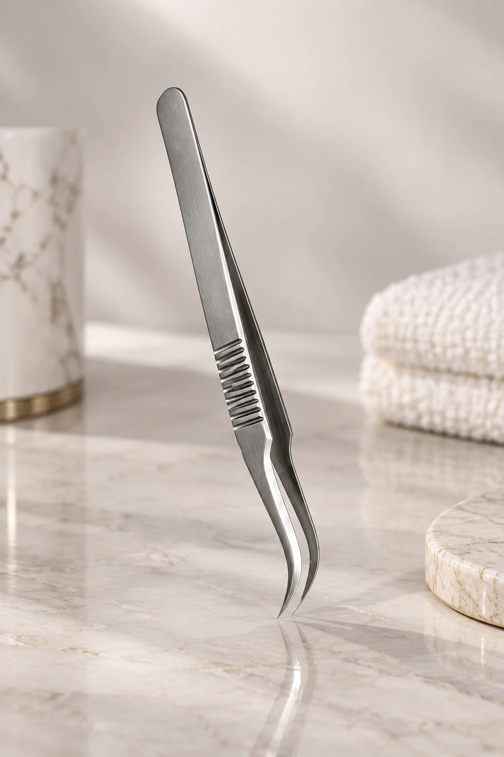 Curved Eyelash Tweezers